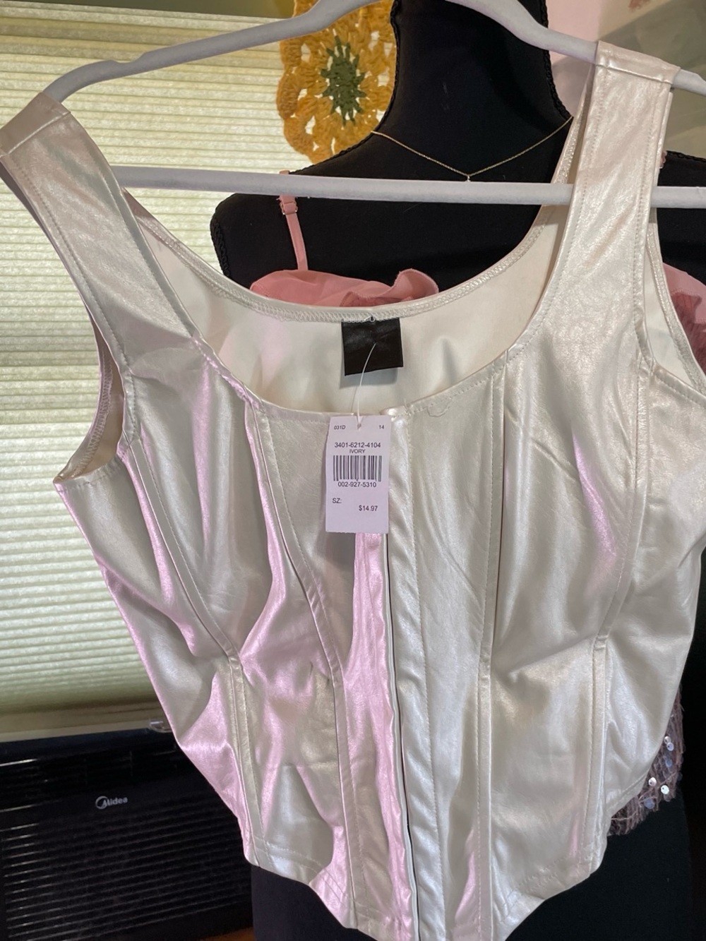 Iridescent Pearl Corset Top